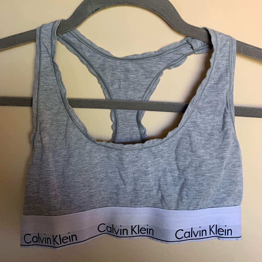 Grey Calvin Klein Sports Bra